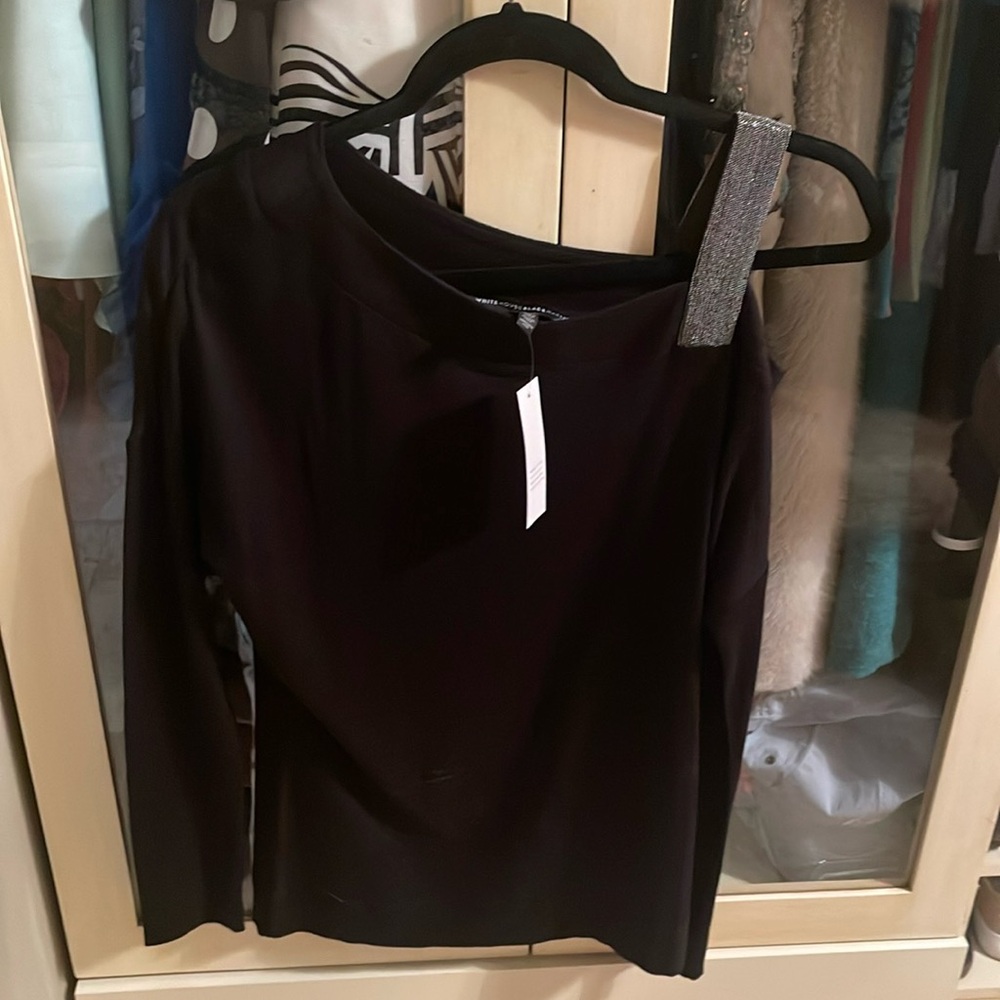 NWT!! White House Black Market Ball Chain Band Top